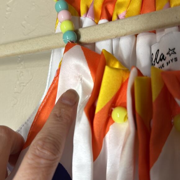 Lola + the boys rainbow chevron print dress girls size 6 - Picture 5 of 6